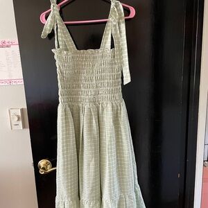 En Saison Light Green Textured Dress